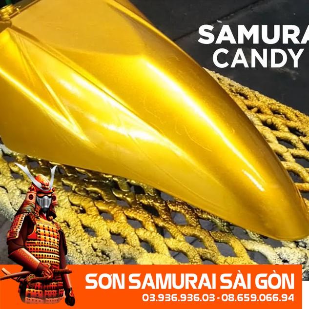 Sơn SAMURAI  KUROBUSHI Y016* MÀU VÀNG CANDY chính hãng dành cho xe máy