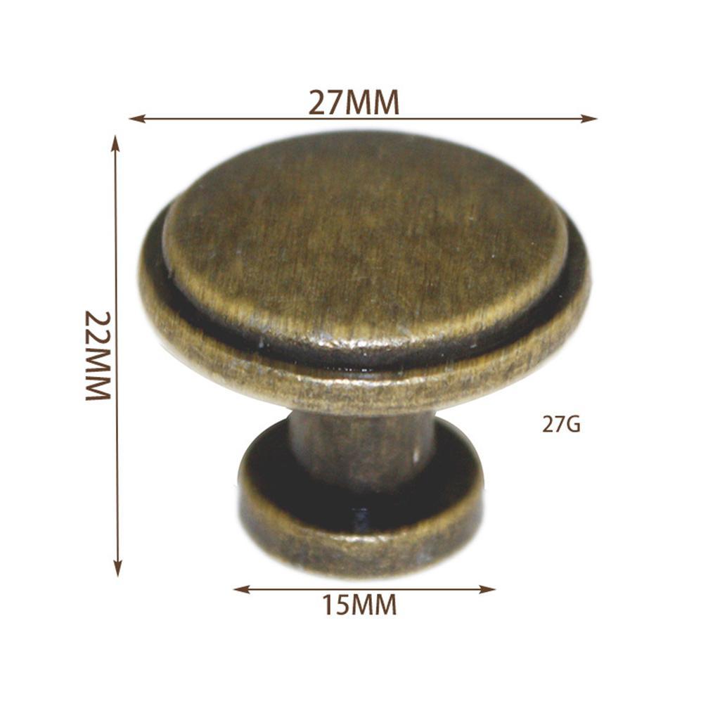 5Pcs Round Knob Door Closet Drawer Furniture Pull Handles