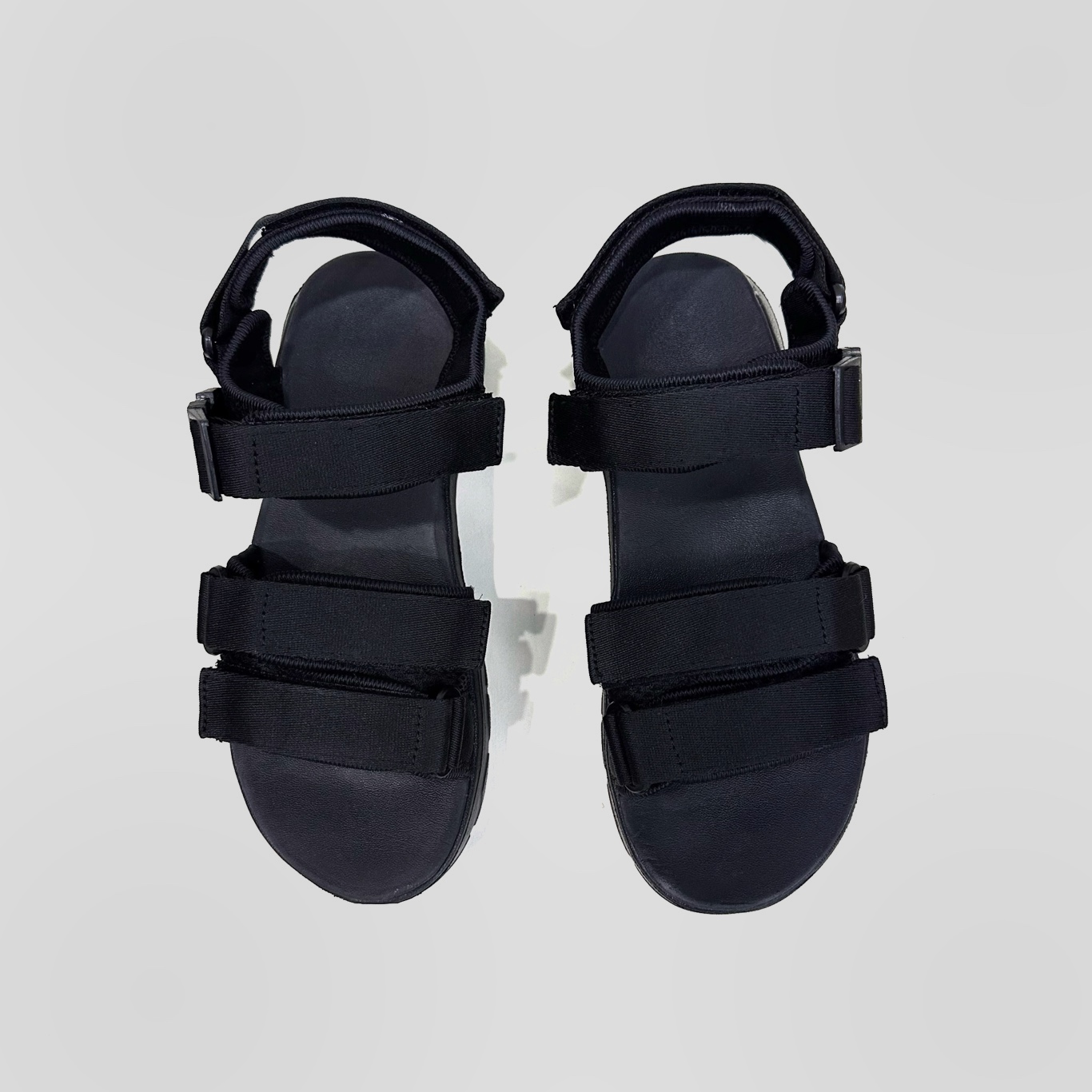 Giày Sandal Nam Nữ Unisex The BiLy Quai Ngang Dây Dù Đế IP Siêu Êm Nhẹ Màu Đen-BL05