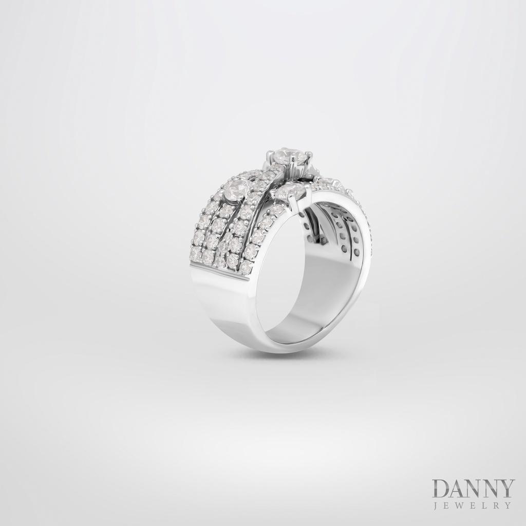 Nhẫn Nữ Danny Jewelry Bạc 925 Đính Đá CZ Xi Rhodium/Vàng hồng N0073