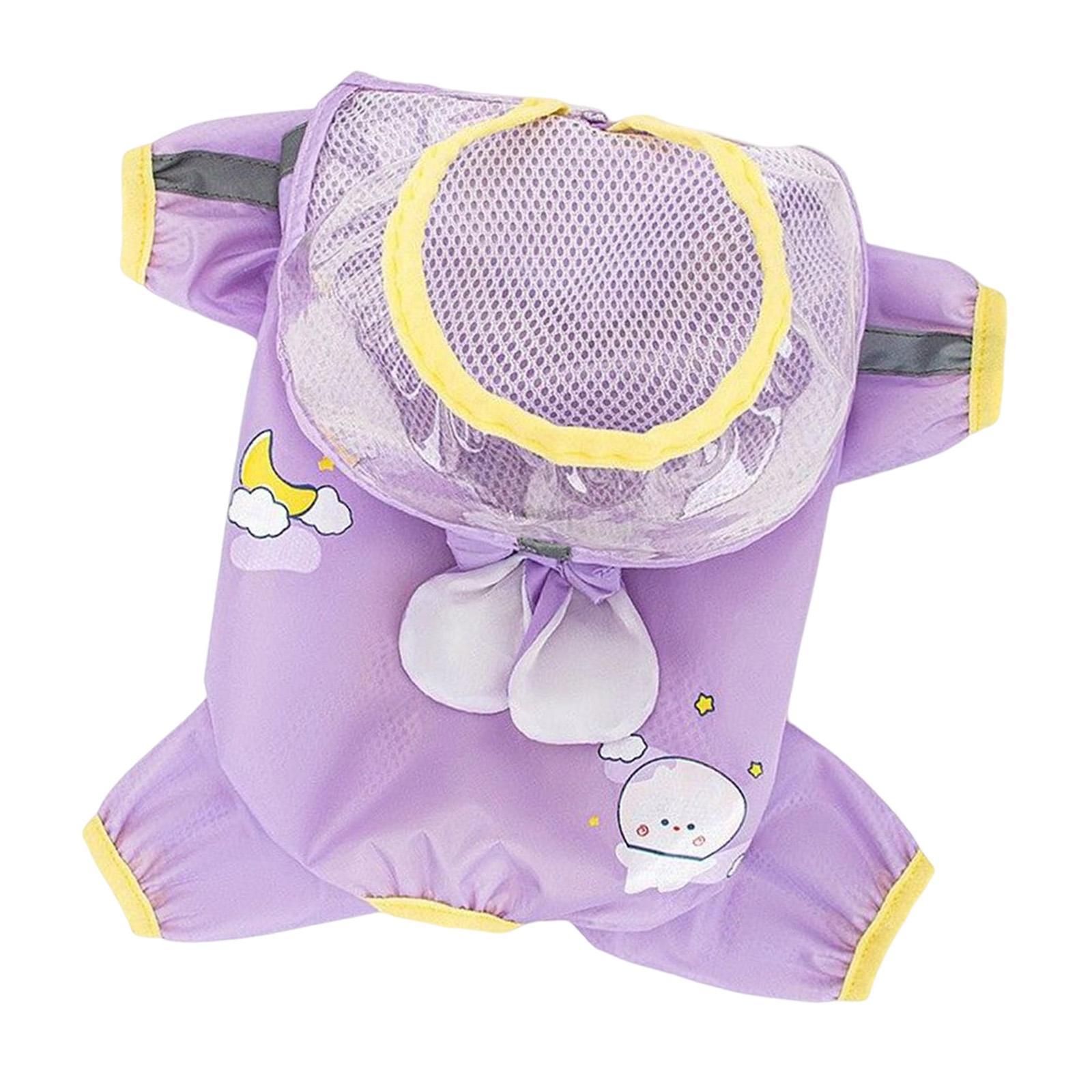 Dog Raincoat Waterproof Rain Jacket Puppy Rain Poncho Button Closure Outdoor