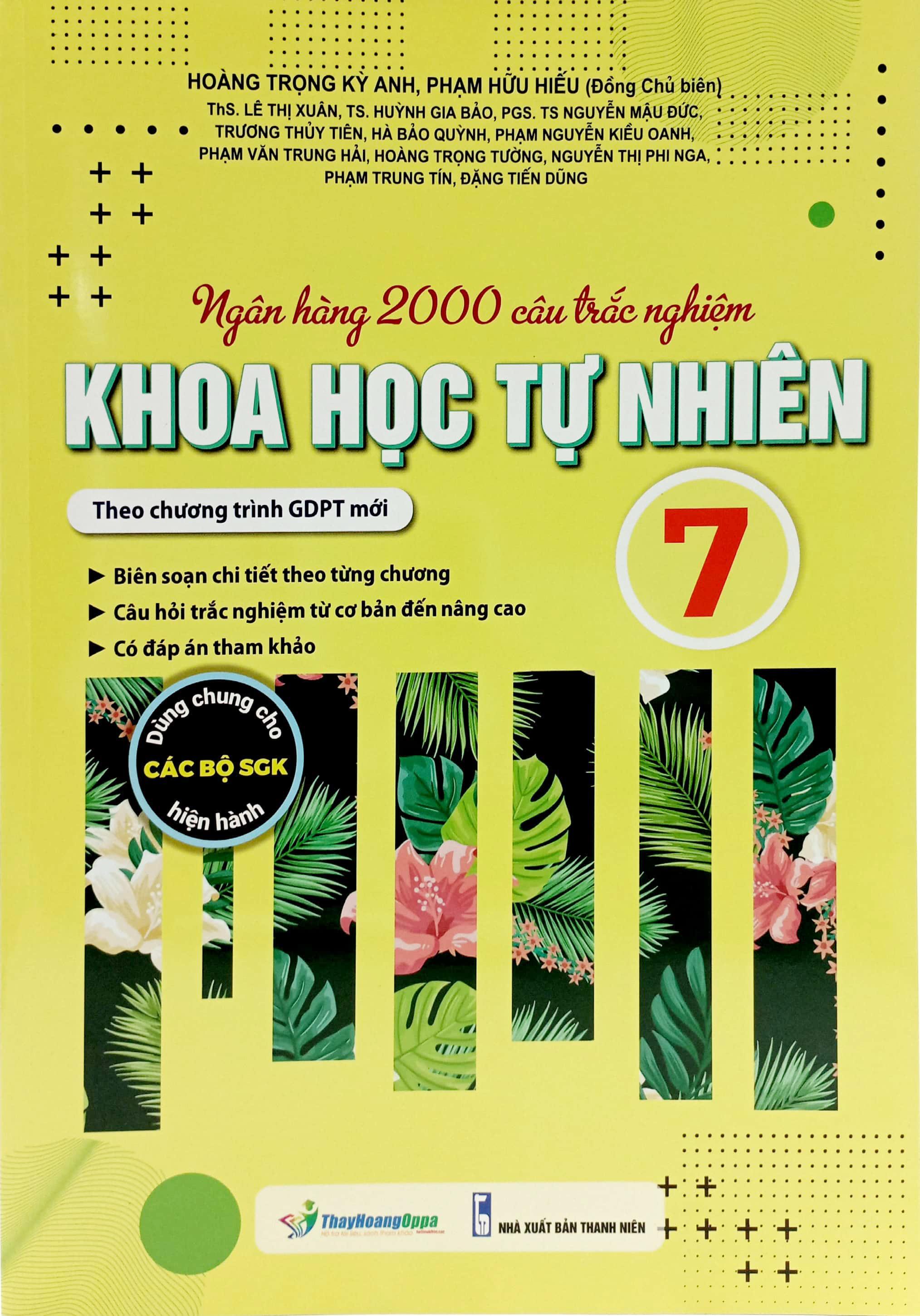 Ngân Hàng 2000 Câu Trắc Nghiệm Khoa Học Tự Nhiên 7