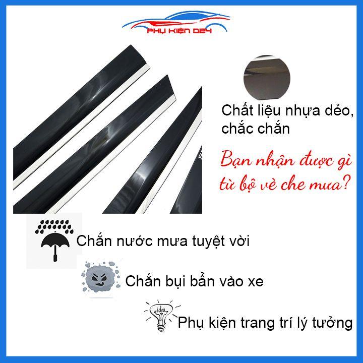 Vè mưa Seltos 2020 2021 chỉ inox cao cấp bảo vệ xe