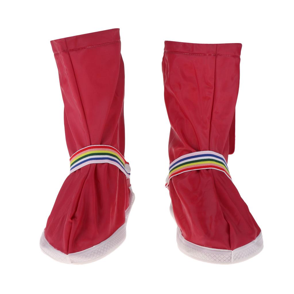 Waterproof Thick Anti-Slip Reusable Rain Shoe Covers Boots High-Knee Overshoes for Women Men Cycling Motorcycling Hiking Camping