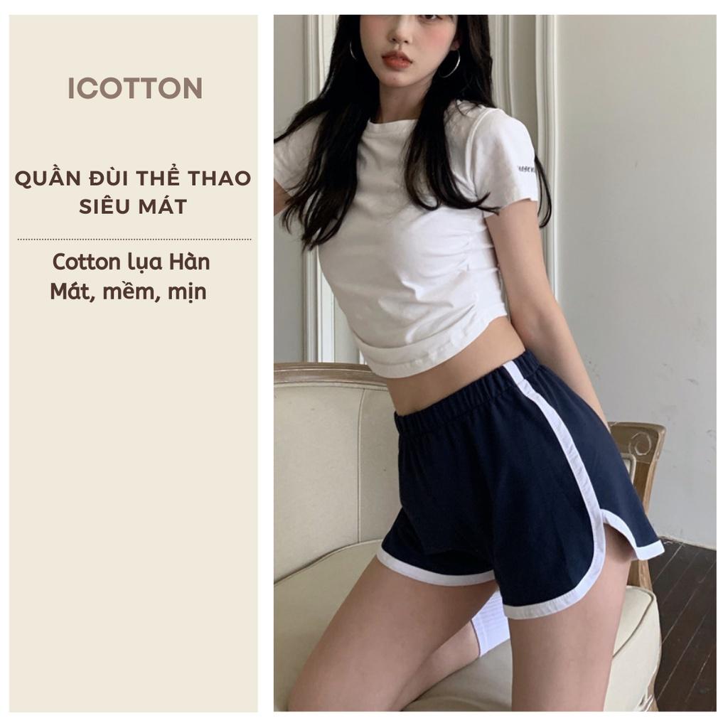 Quần đùi nữ ️ icotton ️ quần short nữ cotton siêu mát, dáng thể thao, mặc ở nhà tập gym, yoga