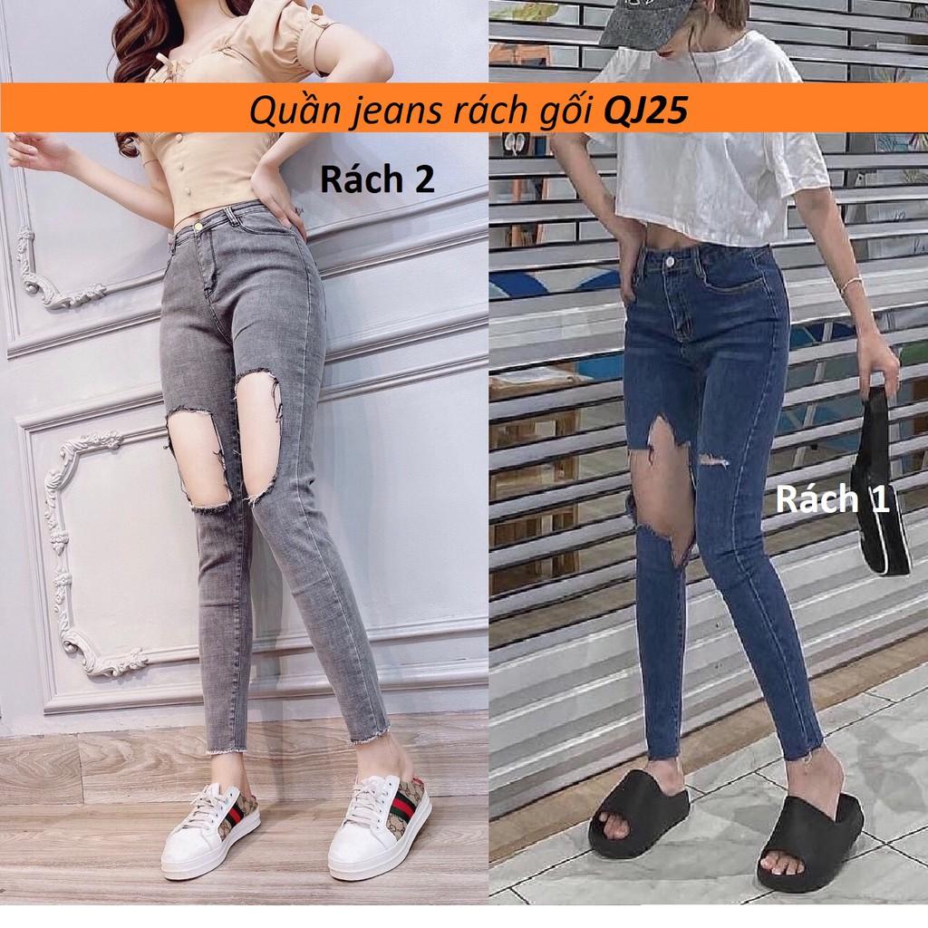 Quần jean nữ rách gối QJ25