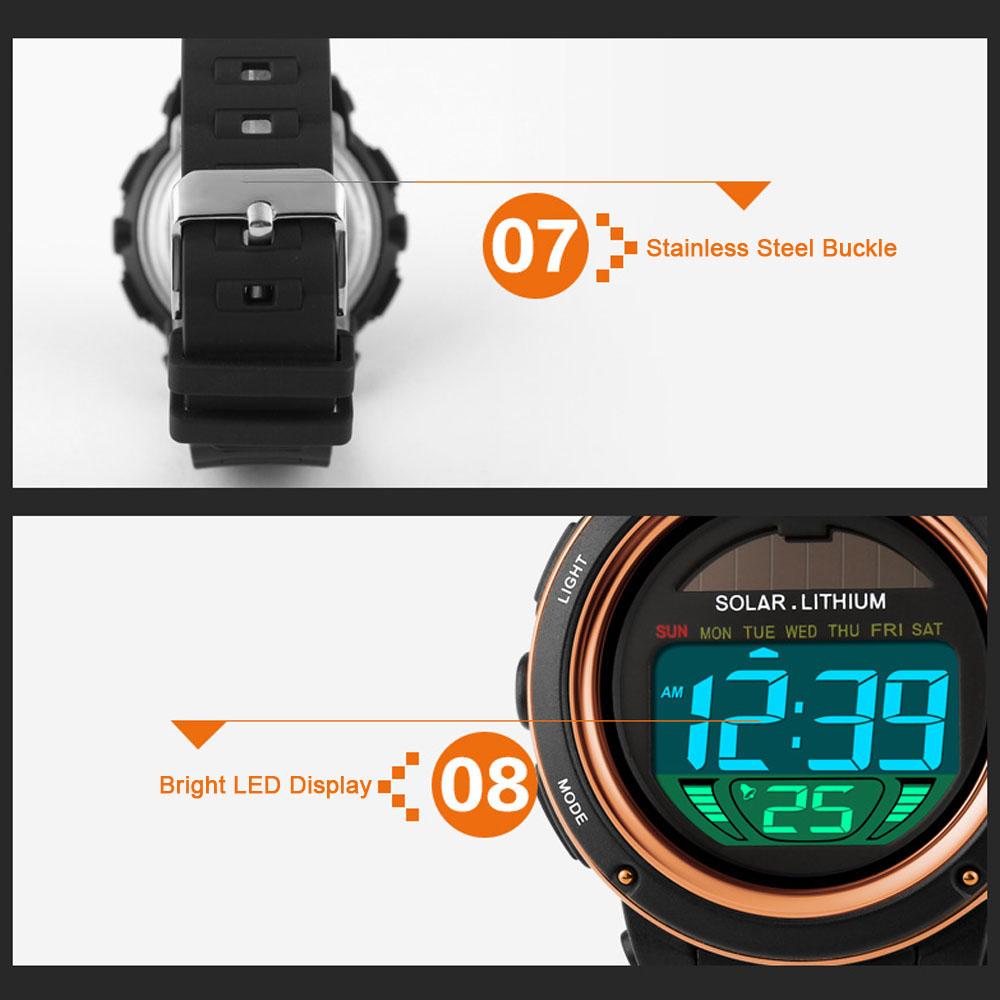 Đồng hồ thể thao Mặt số lớn 5ATM Chống nước Unisex đa chức năng 
SKMEI