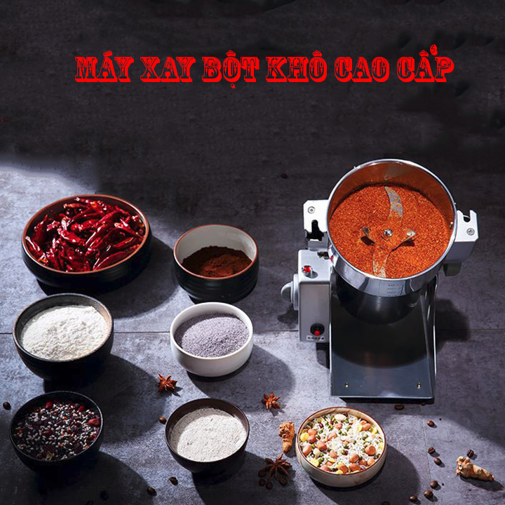 Máy xay hà thủ ô, nấm linh chi, cây thuốc thành bột mịn 500g/mẻ dùng trong gia đình