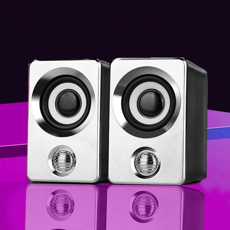 Loa máy tính cho máy tính xách tay máy tính xách tay điện thoại di động PC USB loa mini có dây màu trắng đen màu đỏ: đen