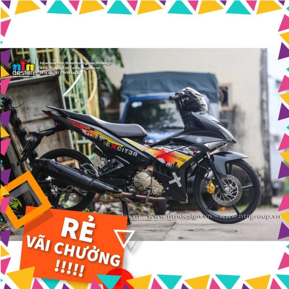 Tem Rời Exciter 150 Mẫu Hoàng Hôn Vàng Đỏ Đen