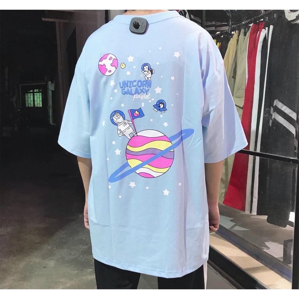 Áo thun tay lỡ form rộng GALAXY UNICORN ulzzang COUPLE UNISEX