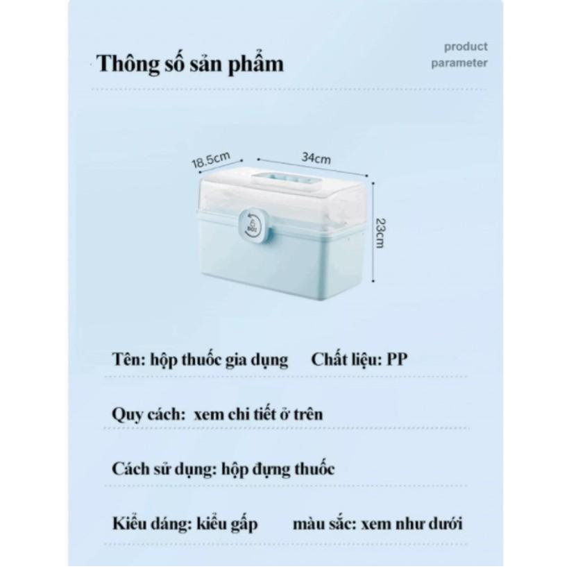 Hộp đựng thuốc dụng cụ sơ cứu gia đình Medical Kit PPJapan size Lớn