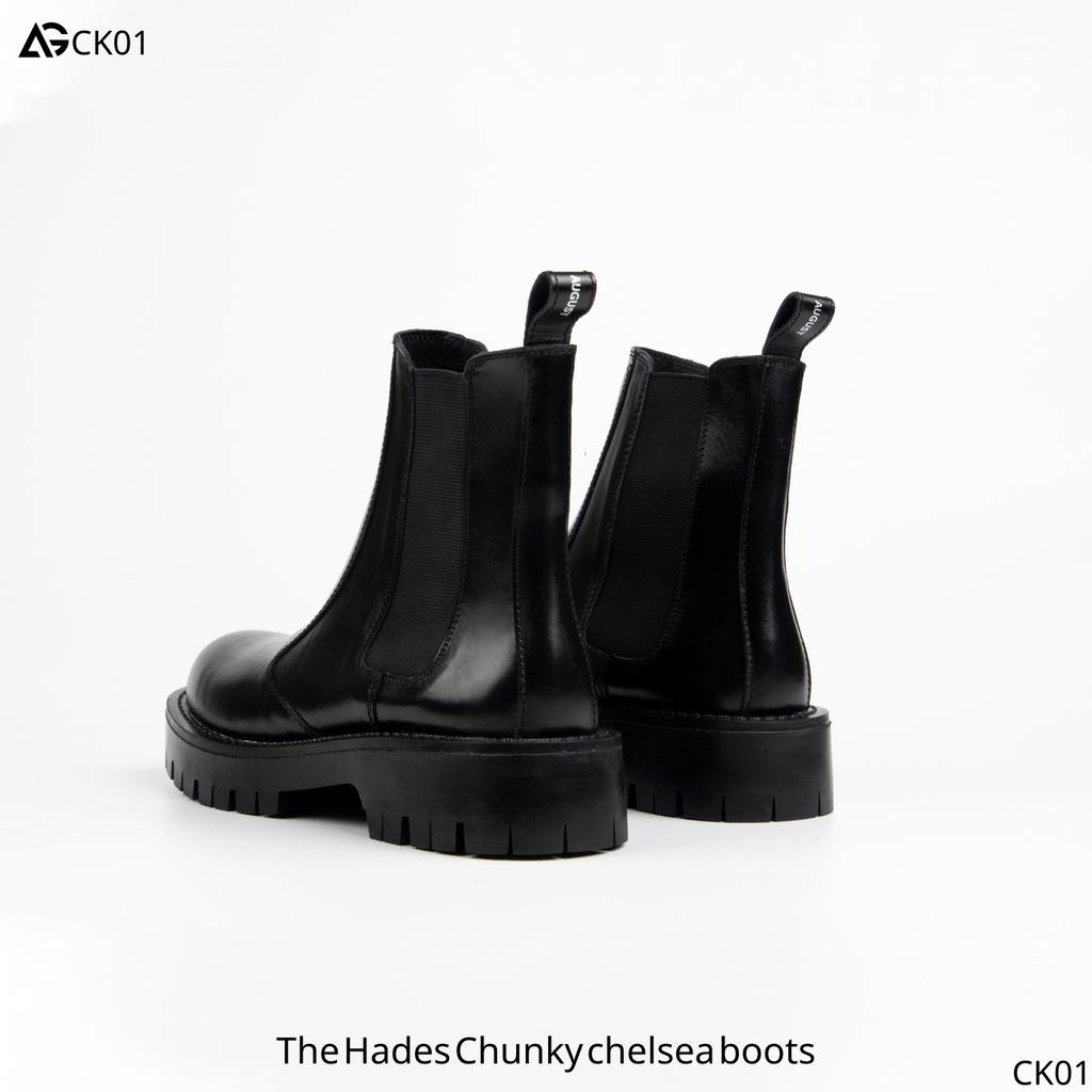 Giày Chelsea boot đế cao 4,5cm The Hades Chunky Chelsea boots August CK01  bảo hành 12 tháng