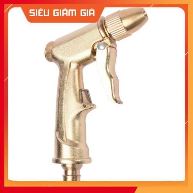 Bộ dây vòi xịt nước rửa xe, tưới cây .tăng áp 3 lần,loại 3m,5m 206701-1 đầu đồng,cút nối nhựa vàng+ tặng mở chai