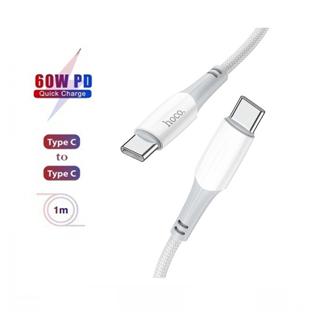 Cáp sạc 60W Hoco X70 Type-C to Type-C vải bện chắc chắn dài 1M cho Android ( 2 màu ) - Hàng chính hãng