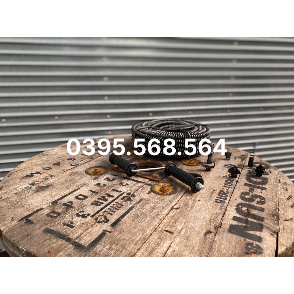 3M dây thông cống + 6 đầu thông+ tay quay