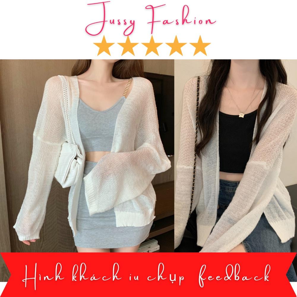 Áo Khoác Cardigan Len Hàng Chuẩn 127gr Jussy Fashion Phong Cách Áo Len Ulzzang Cho Nữ Hàng Đẹp Nhiều Màu Hot