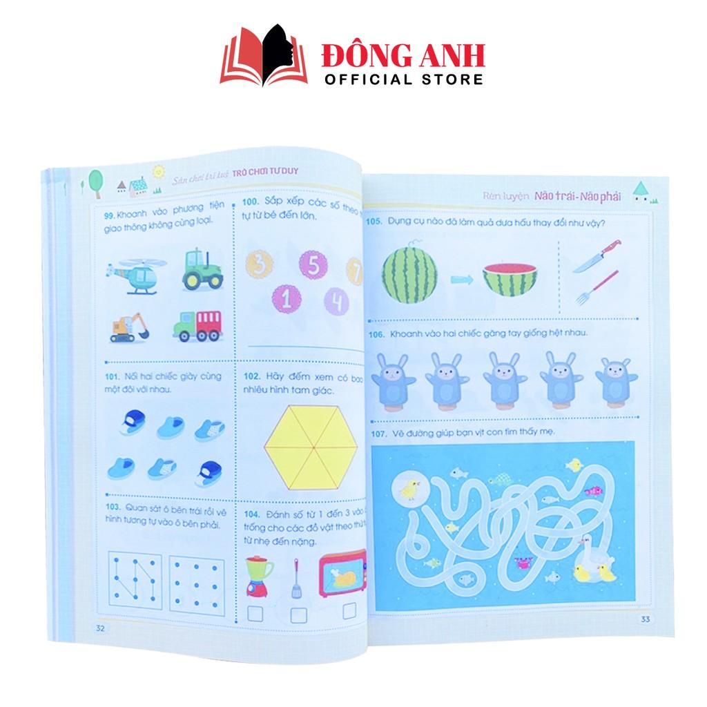 Sách - Sân Chơi Trí Tuệ Trò Chơi Tư Duy Rèn Luyện Não Trái Não Phải dành cho bé từ 3-6 tuổi
