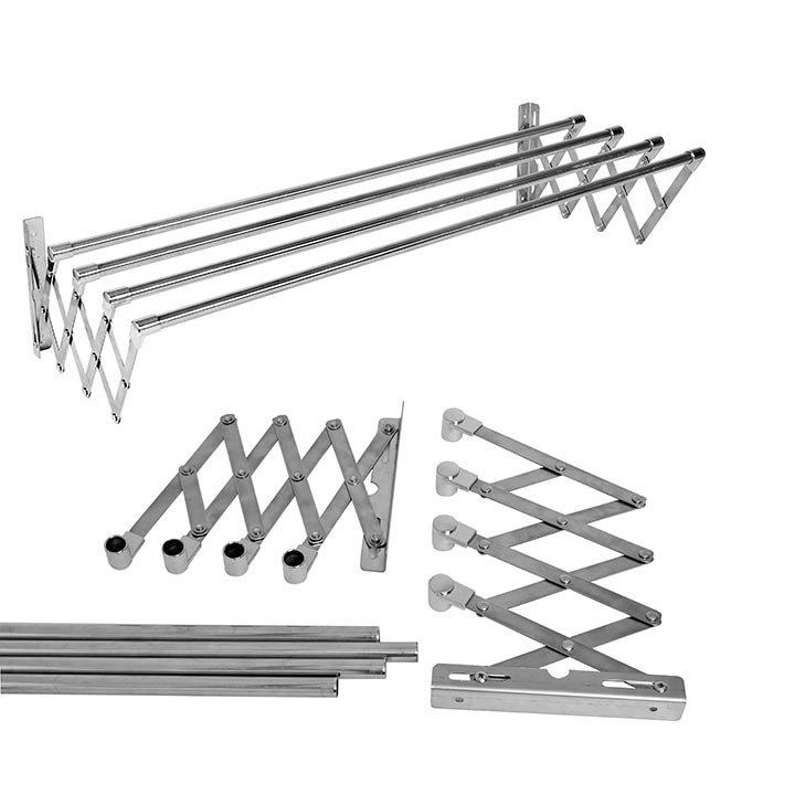 Giàn Phơi Quần Áo Thông MInh Xếp Ngang Inox Cao Cấp Ống 22 Loại 1.5m