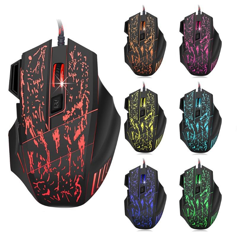 HSV J60 Colorful Backlit Wired Gaming Mouse Set Three-Color Keyboard USB Computer for Games Gamer Working Accessories