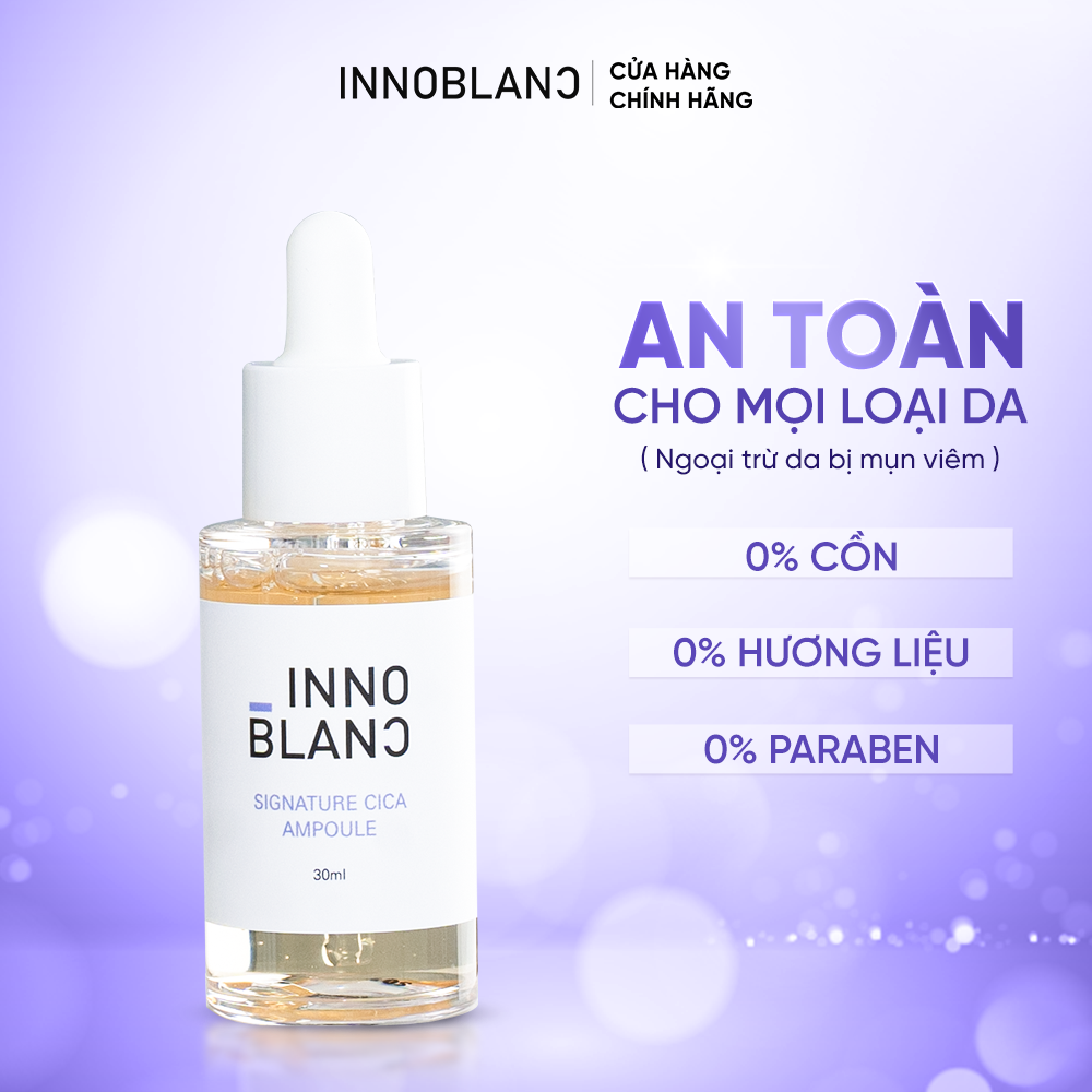 Tinh Chất Căng Bóng Da, Dưỡng Ẩm, Dưỡng Trắng, Giảm Thâm &amp; Ngừa Lão Hóa| Innoblanc – Cica Ampoule 30ml