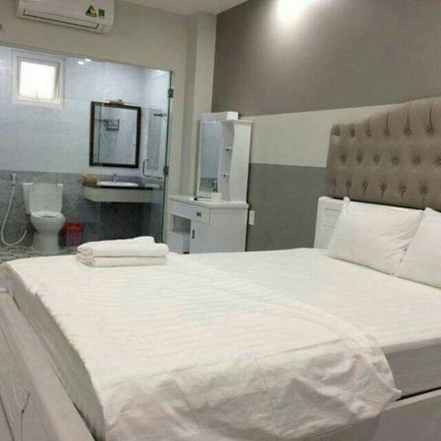 Bộ Drap cotton Trắng Trơn cho khách sạn, nhà nghỉ...1m. 1,2m. 1,4m. 1,6m. 1,8m...nệm cao 5-27 phân