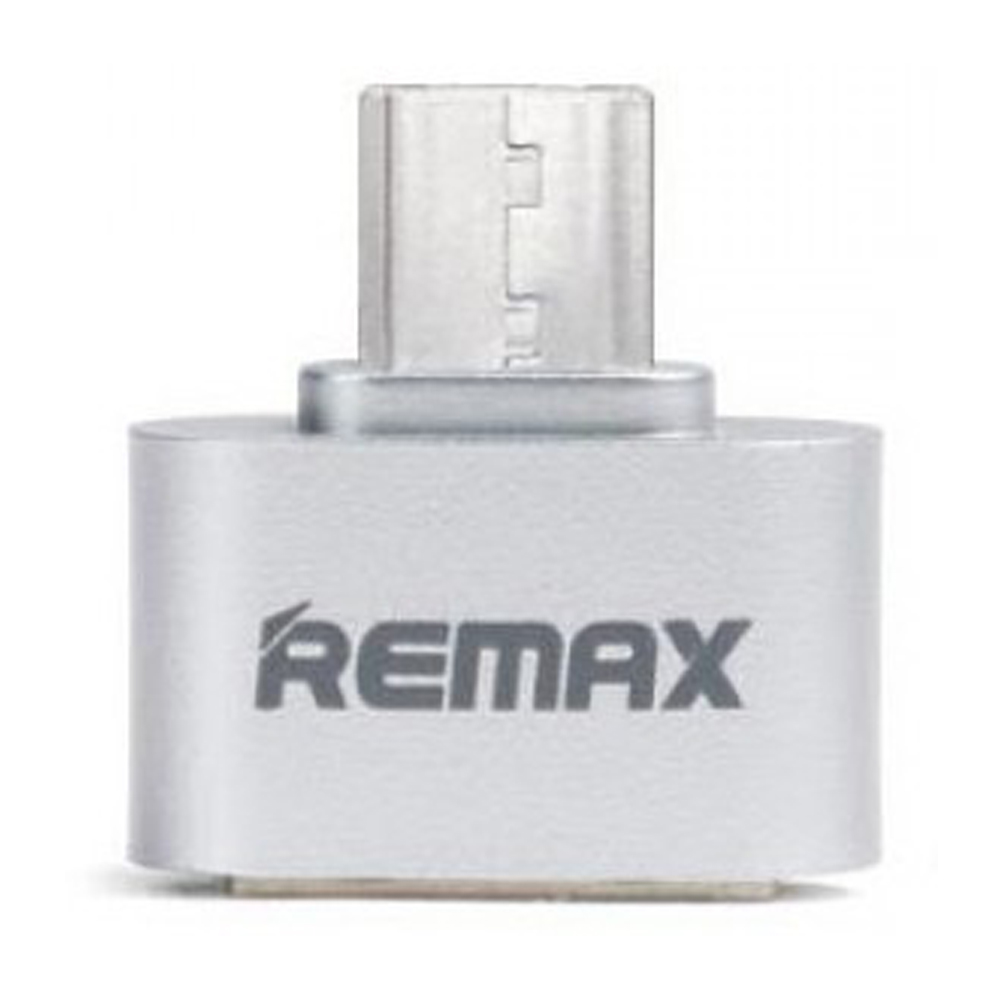 Hình ảnh Đầu Chuyển USB OTG Remax RA-OTG - 2 Cổng Micro USB Và USB 2.0 (Bạc) - Hàng chính hãng