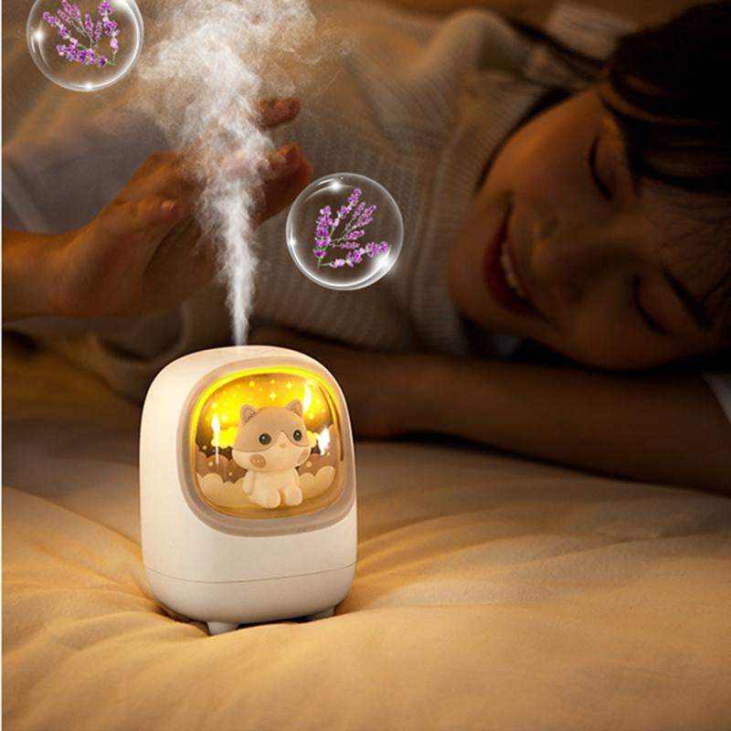 Hoạt Hình Dễ Thương USB Tạo Độ Ẩm Không Dây Siêu Âm Xông Tinh Dầu Phun Sương Tạo Phun Sương Tạo Ẩm Hình Ếch Con Có Đèn LED Mini Di Động Có Thể Sạc Máy Phun Sương Tạo Độ Ẩm