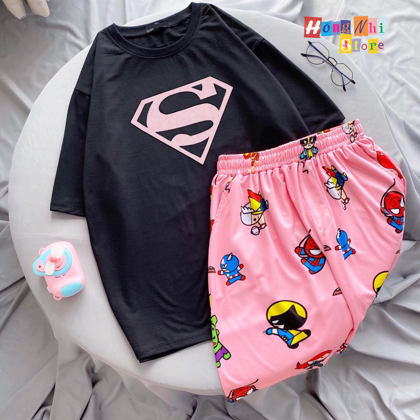 Quần Short Cartoon Unisex, Quần Đùi Hoạt Hình Loang Màu Phiên Bản Mới - MM