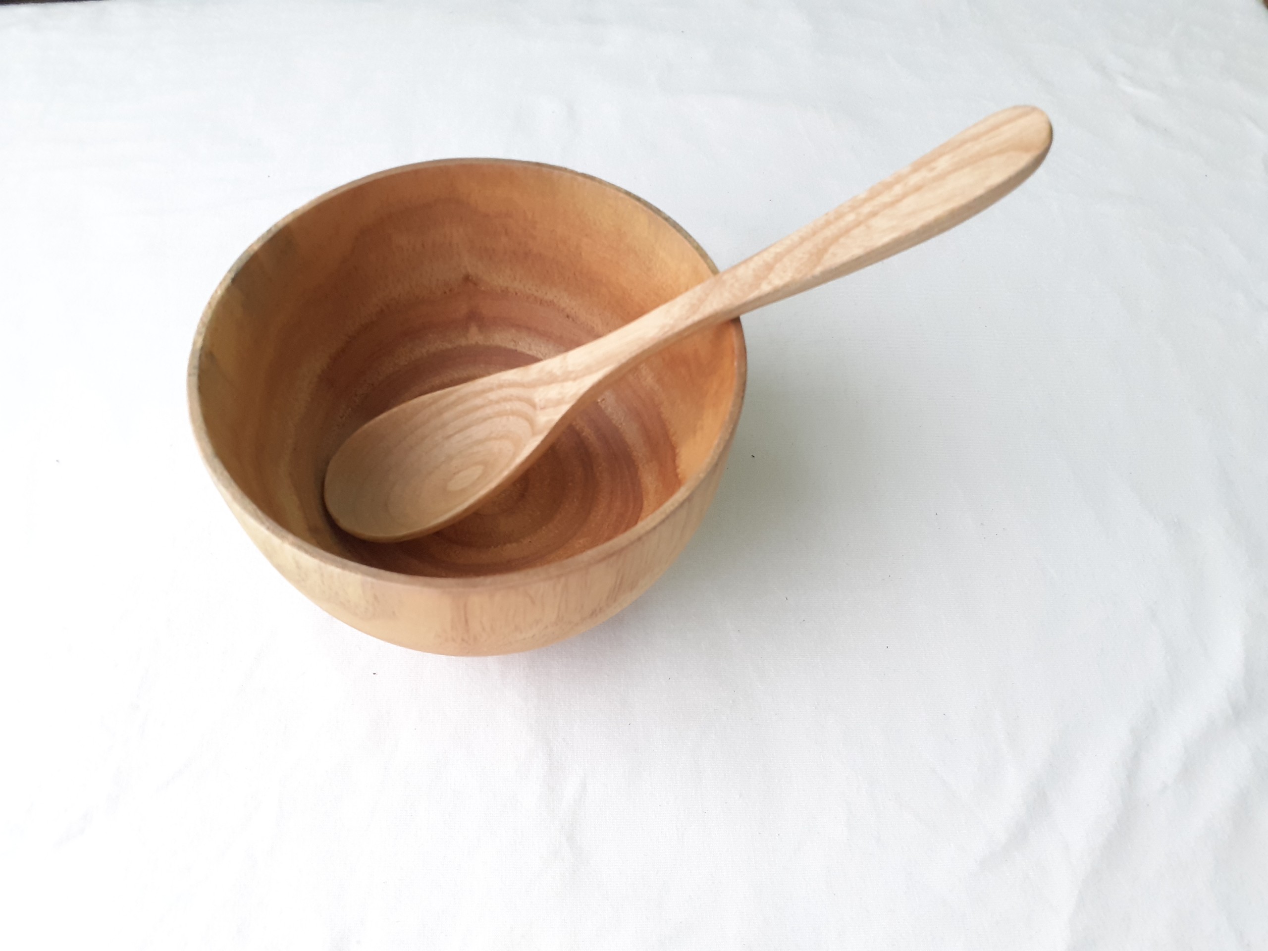 Bộ 6 thìa, muỗng ăn cơm gỗ TẦN BÌ cao cấp 18 cm x 3.7 cm