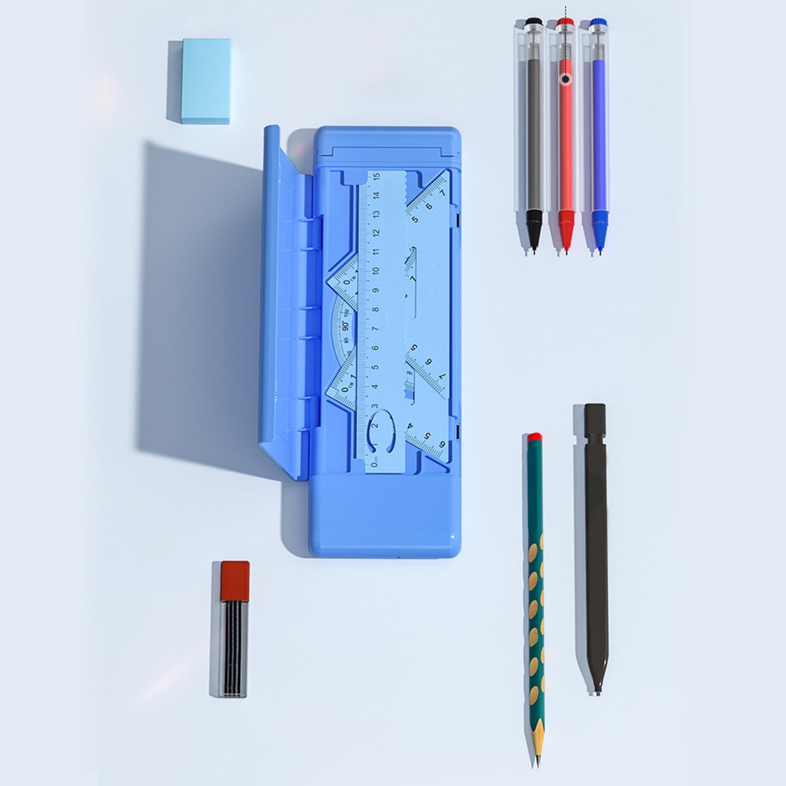 Multifunctional Pencil Case Stationery Organizer for Kids Gifts Blue