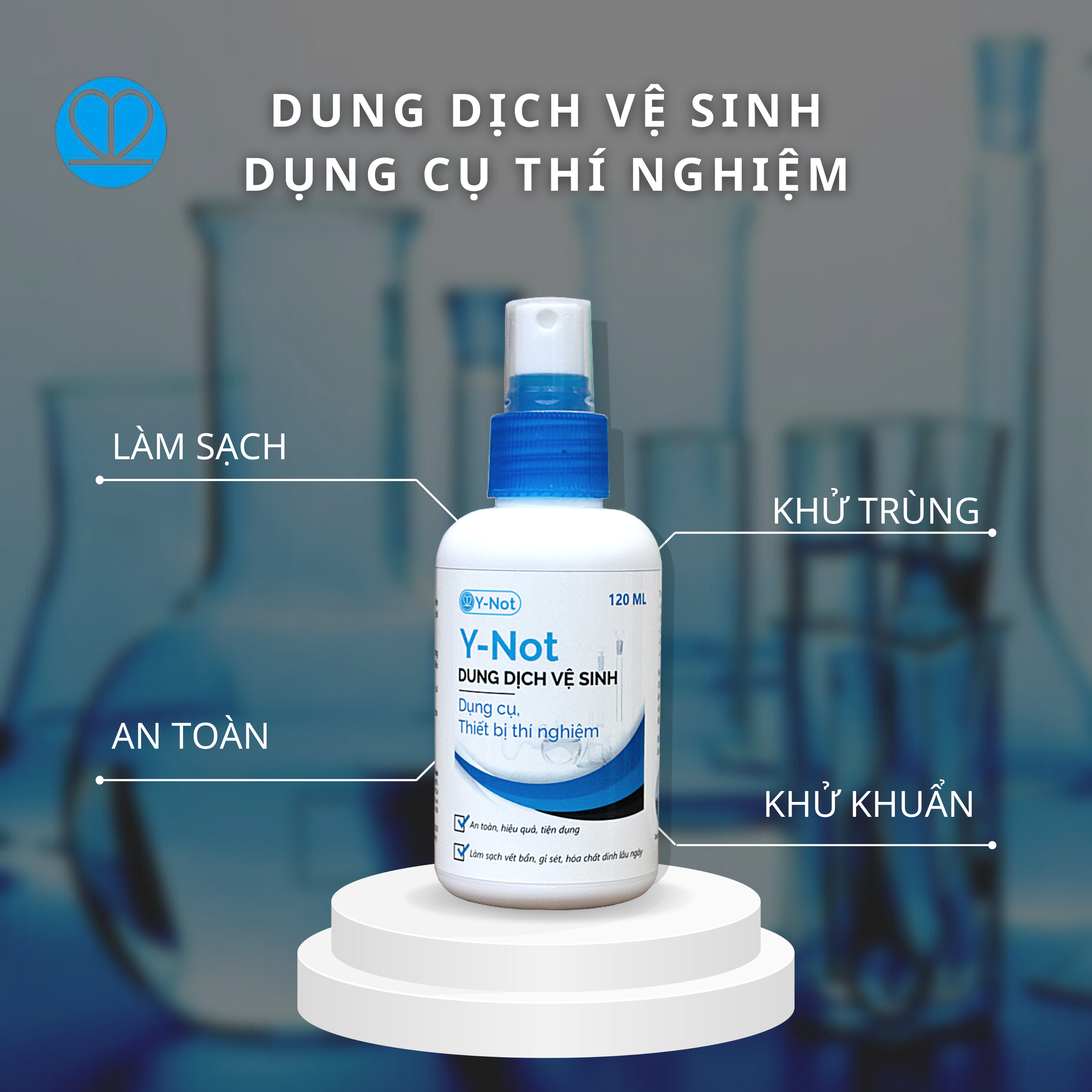 Dung dịch vệ sinh dụng cụ, thiết bị thí nghiệm Y-Not 120ml | tẩy sạch canxi và magie | làm sáng bóng bề mặt kim loại