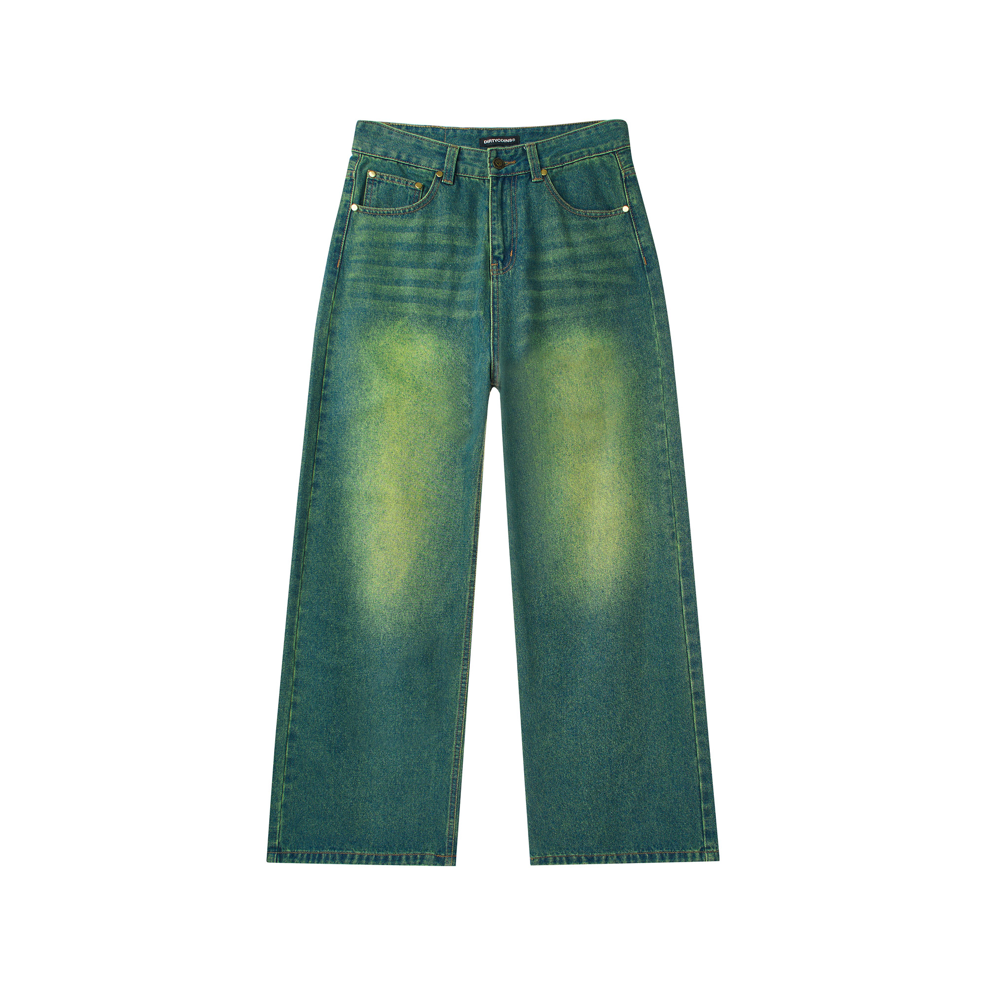 Quần DirtyCoins Baggy Jeans - Green Wash