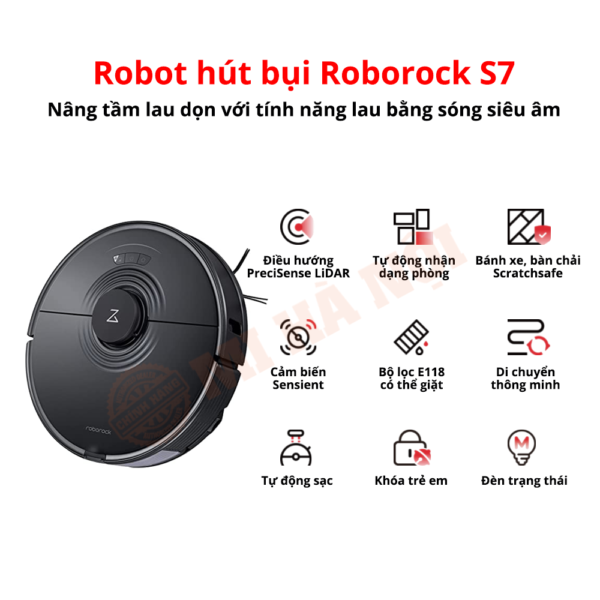 Robot hút bụi lau nhà Xiaomi Roborock S7 Quốc tế - Hàng chính hãng