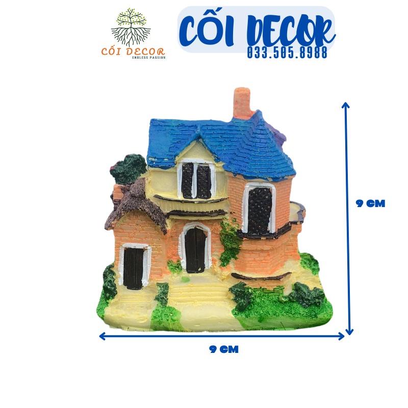 Mô hình ngôi nhà lâu đài,biệt thự nhiều màu sắc trang trí tiểu