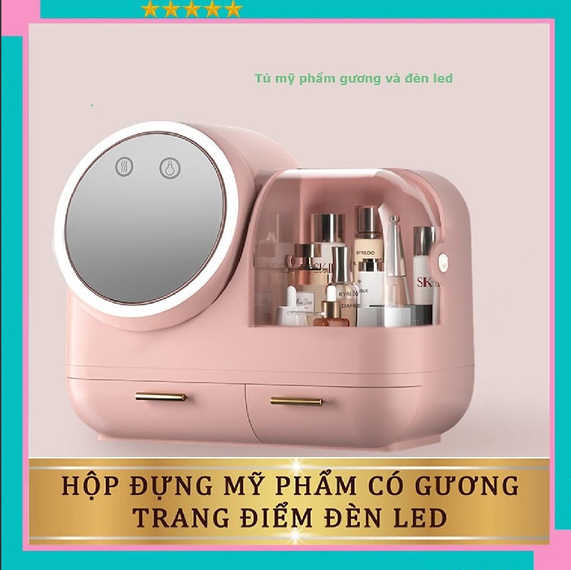 Kệ tủ trang điểm hàng nhập khẩu kèm gương , đèn led