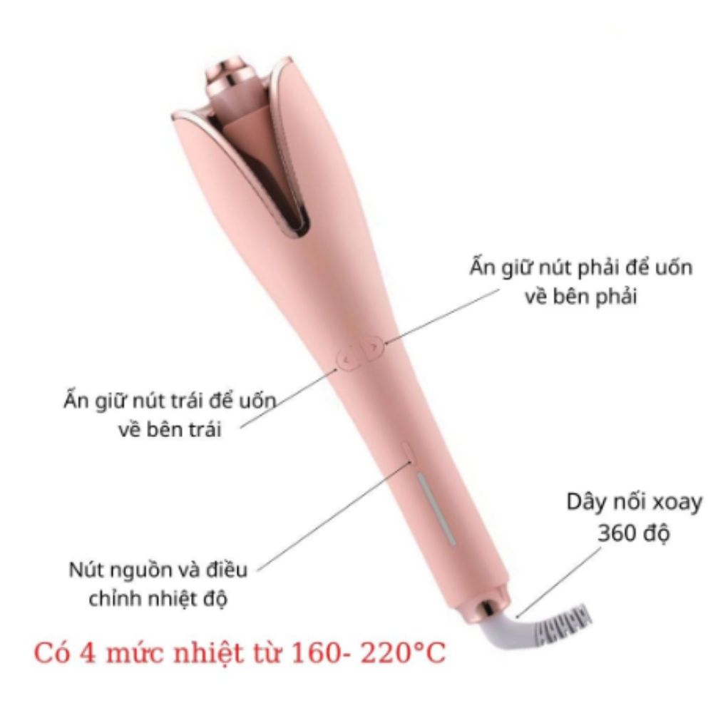 Máy uốn tóc tự động SHILY XN-389, tự xoay 360 độ, 4 mức nhiệt tùy chỉnh,an toàn chống hư tổn tóc