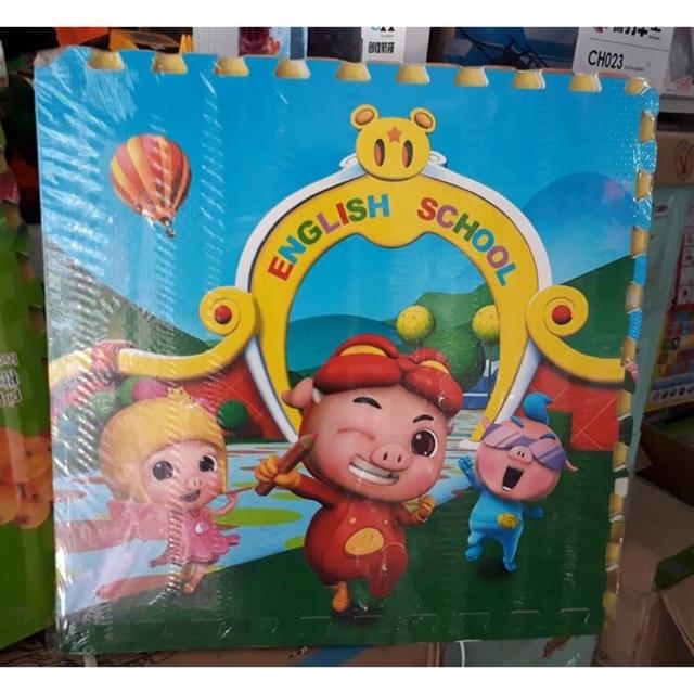 Thảm xốp hoạt hình chữ số loại 4tấm khổ 60x60cm