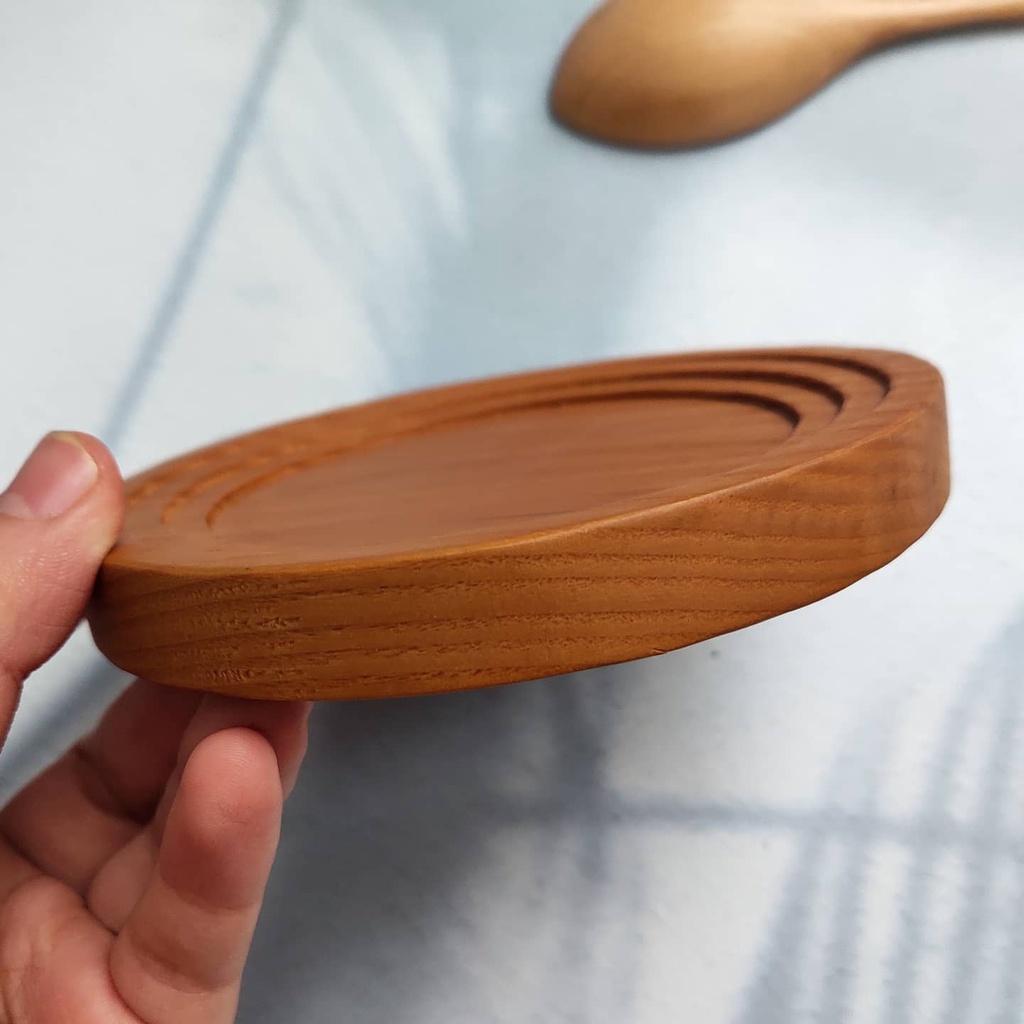 Miếng Lót Cốc/Đế Lót Đựng Ly Gỗ Tần Bì, Lót Gỗ Nguyên Khối Uống Cà Phê, Uống Trà Của Craft Closet