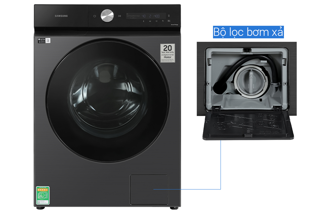 Máy giặt thông minh Samsung Bespoke AI™ với Ngăn giặt xả tự động 14 kg WW14BB944DGBSV - Hàng chính hãng