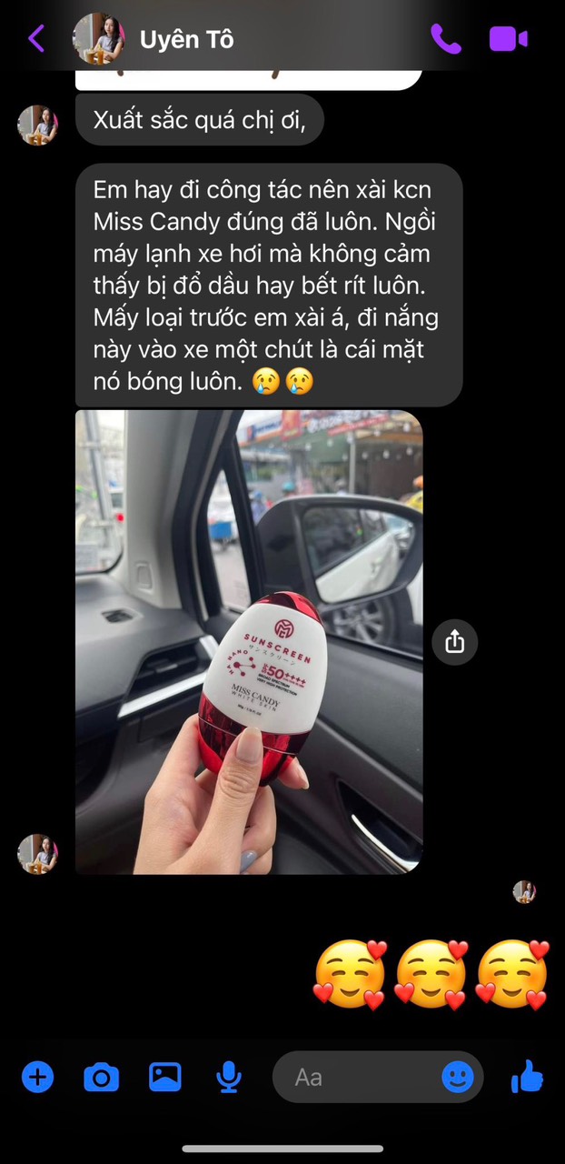 Kem Chống Nắng Song Kháng Nhật Bản MISS CANDY SUNSCREEN HA NANO SPF 50,PA ++++ 50g, Chống Nước, Chống UVA/UVB, Chống Ánh Sáng Xanh &amp; Tia Hồng Ngoại,Bảo Vệ Da Lên Đến 8 Tiếng - Gia Tuệ House