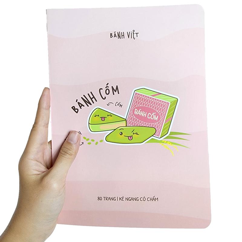 Tập Học Sinh Bánh Việt - Miền Bắc - Kẻ Ngang Có Chấm - 80 Trang 70gsm - Fahasa 01 - Bánh Cốm