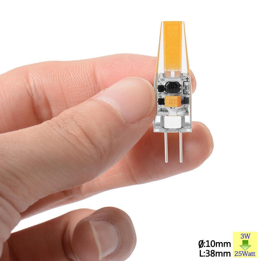 5  Pcs  G4  3W  Dimmable  COB  LED  Light  Bulb  AC / DC  12V
