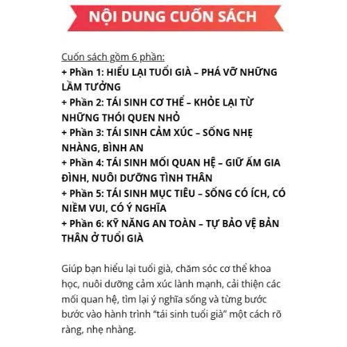 Sách - Tái Sinh Tuổi Già ( Chính hãng nowlife tặng kèm file nghe)