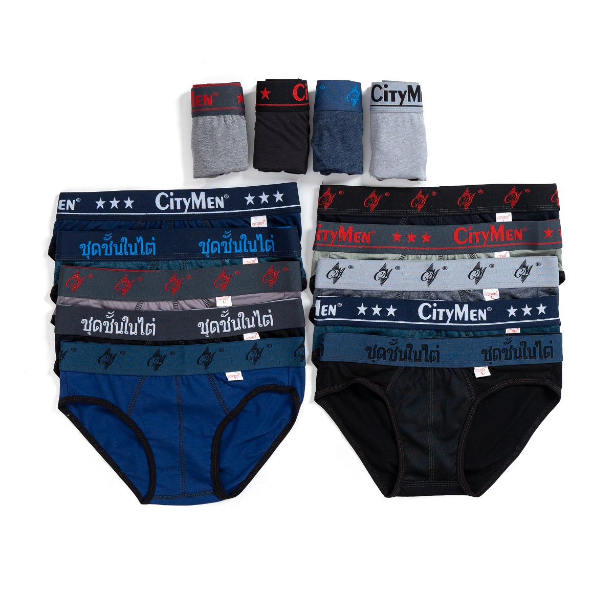 Quần lót nam CITYMEN combo 5 cái lưng dệt cotton 100% cao cấp thấm hút tốt co dãn mềm mại thoáng khí, quần xịp sịp nam - Giao màu ngẫu nhiên