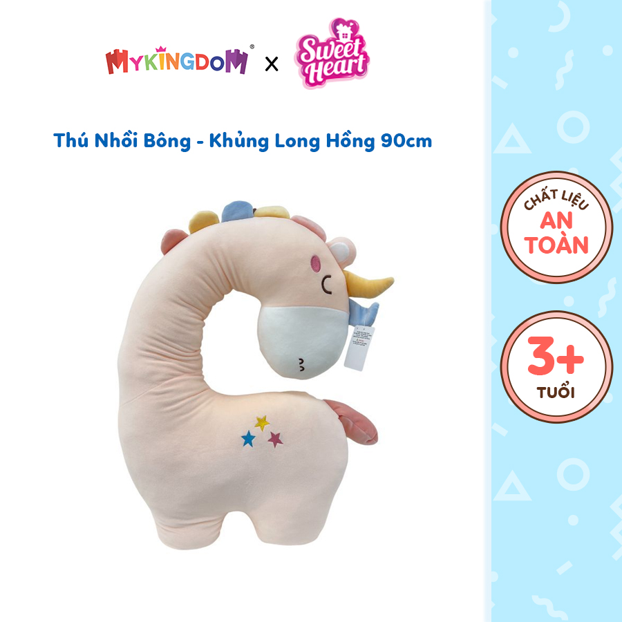 Đồ Chơi Thú Nhồi Bông - Khủng Long Hồng 90 cm SWEET HEART PLUSH AH22122/90