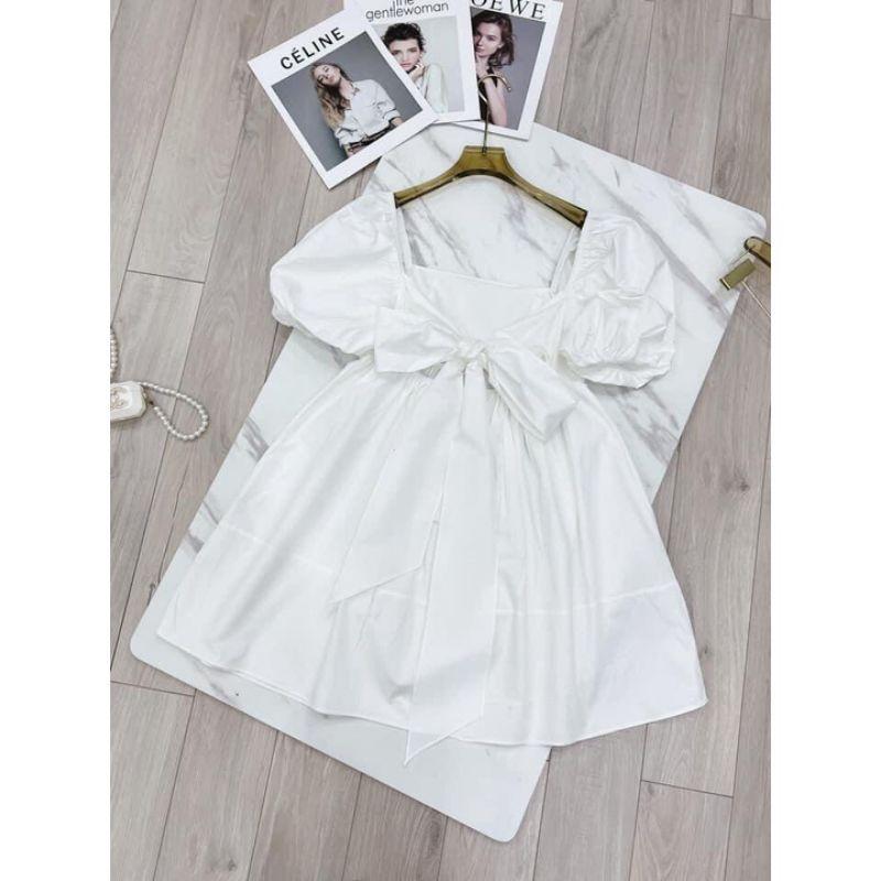 ĐẦM BABY DOLL BIGSIZE NƠ LƯNG ĐỦ MÀU