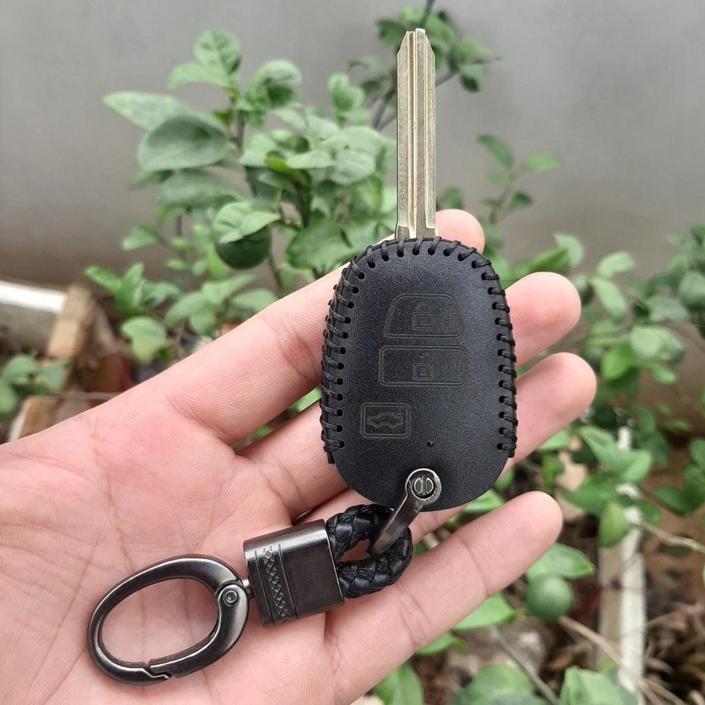 Bao Da Chìa Khóa xe TOYOTA Vios E&G 2014-2018, Vios E 2019-2023.Da Bò Nhập Khẩu, Khắc Tên + Số ĐT Chủ Xe
