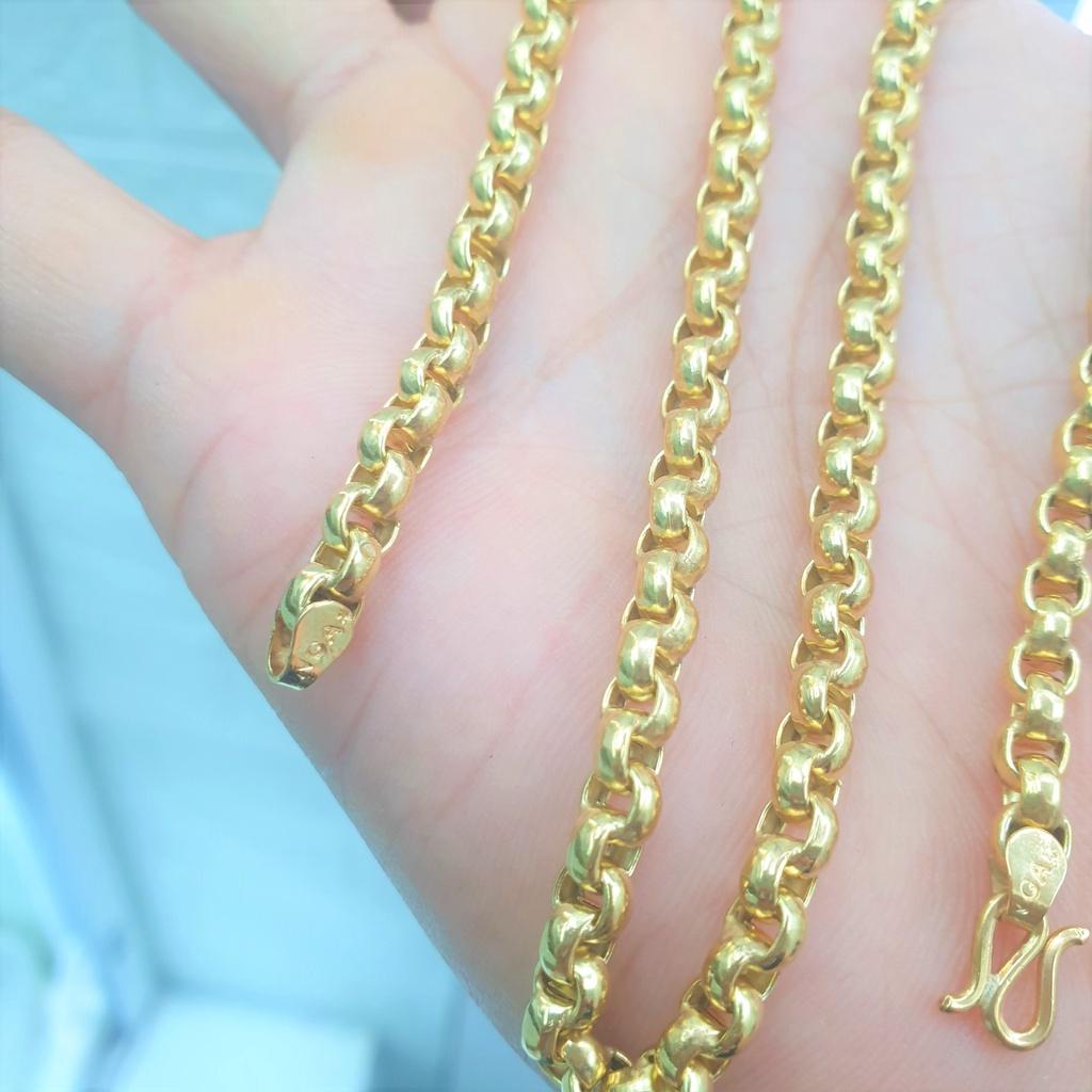 Dây Chuyền Ống Vuông Bản 4,5MM Vàng Vonfram Cao Cấp-Vòng Cổ dùng vĩnh viễn tắm rửa thoải mái