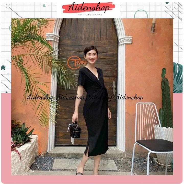 Đầm bầu thiết kế thời trang Aidenshop dúm ngực chất phông mát mùa hè